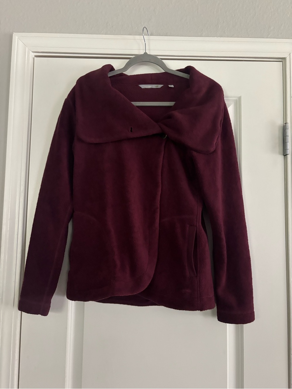 Horny Toad Wrapture Fleece Jacket Maroon/Burgundy Red Cozy Teddy Coat Size Small